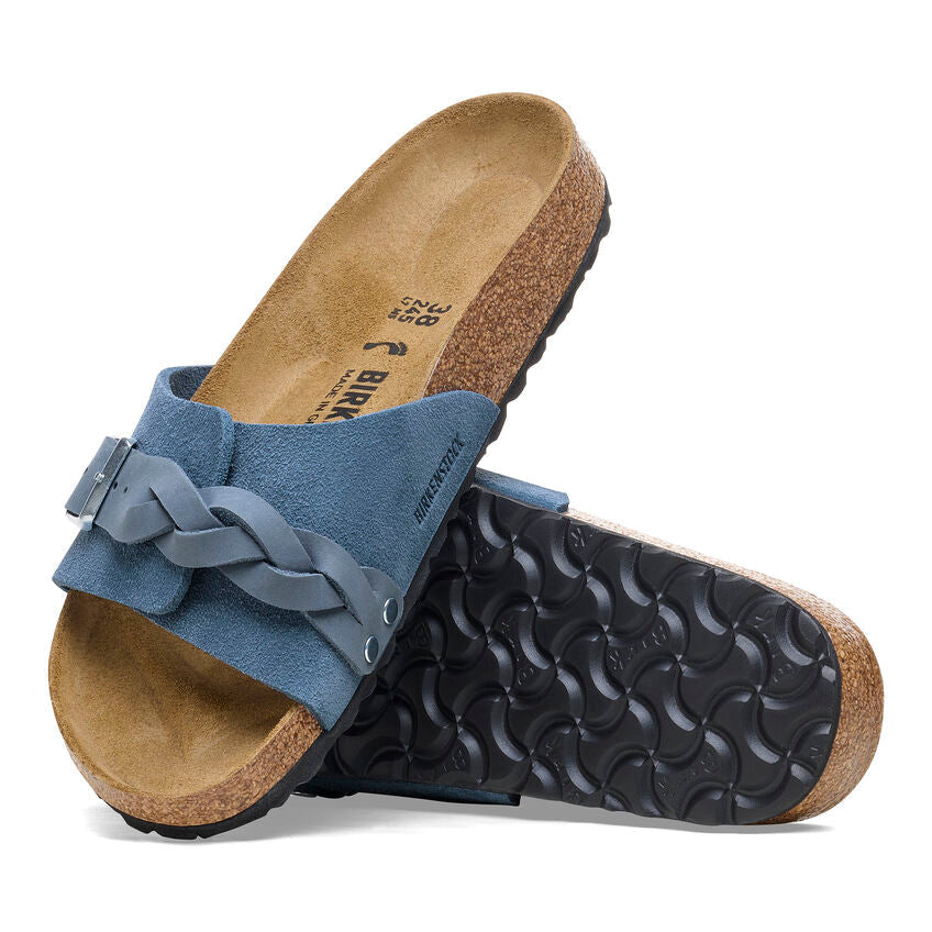 1026629 Birki Oita Braided Blue Suede Leather