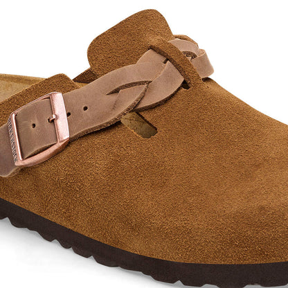 1026713 Birki Boston Braided Suede Leather Mink