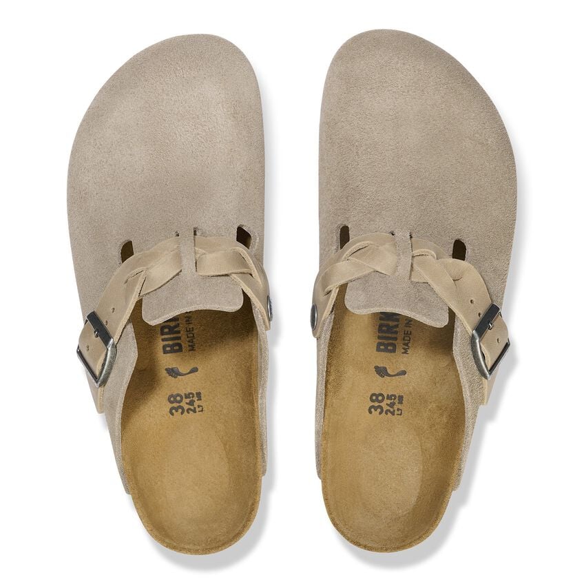 1026694 Birki Boston Braided Taupe Suede