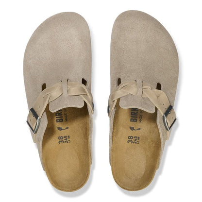 1026694 Birki Boston Braided Taupe Suede