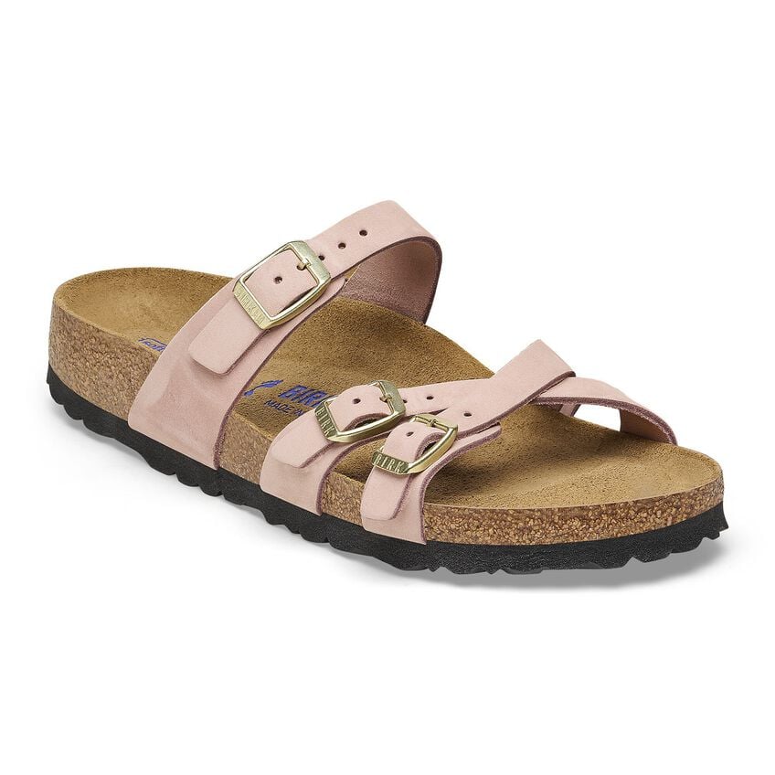 1027655 Birki Franca Nubuck Leather Soft Footbed Soft Pink