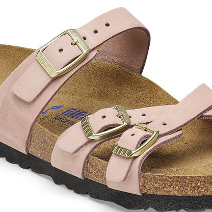 1027655 Birki Franca Nubuck Leather Soft Footbed Soft Pink