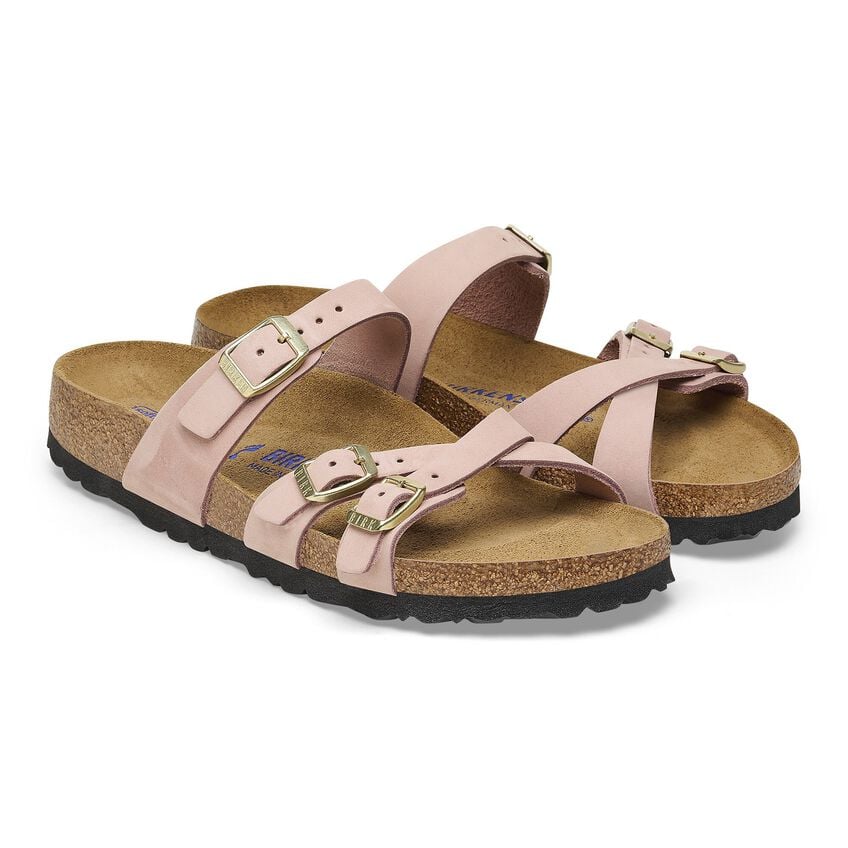 1027655 Birki Franca Nubuck Leather Soft Footbed Soft Pink