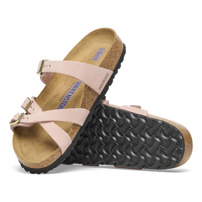 1027655 Birki Franca Nubuck Leather Soft Footbed Soft Pink