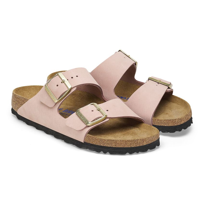 1027651 Birki Arizona Nubuck Leather Soft Pink Soft Footbed