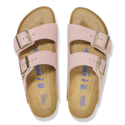 1027651 Birki Arizona Nubuck Leather Soft Pink Soft Footbed