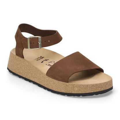 1028378 Glenda Nubuck Birki Leather Dark Tea