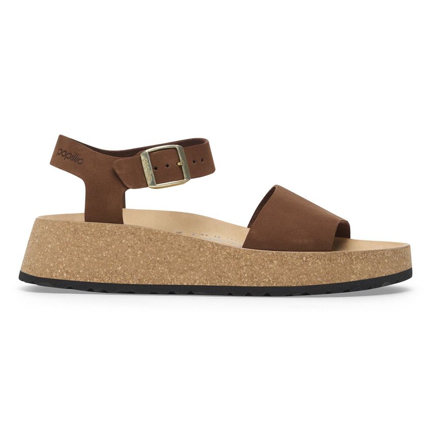 1028378 Glenda Nubuck Birki Leather Dark Tea
