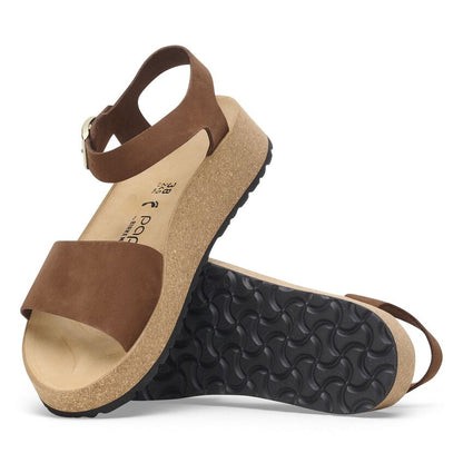 1028378 Glenda Nubuck Birki Leather Dark Tea