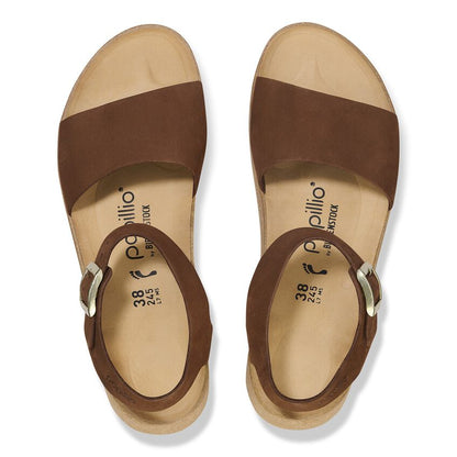 1028378 Glenda Nubuck Birki Leather Dark Tea