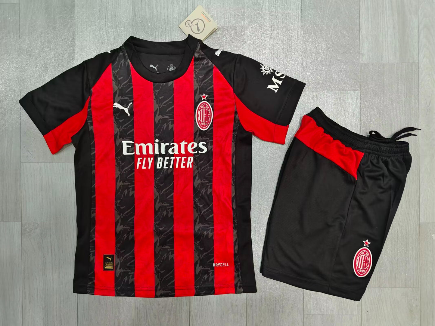 KIDS AC Milan Home Kit (Jersey & Shorts Set)