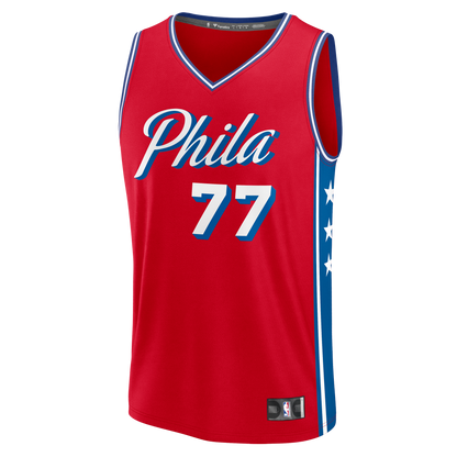 VJ Edgecombe Philadelphia 76ers Fanatics Fast Break Replica Player Jersey - Statement Edition - Red