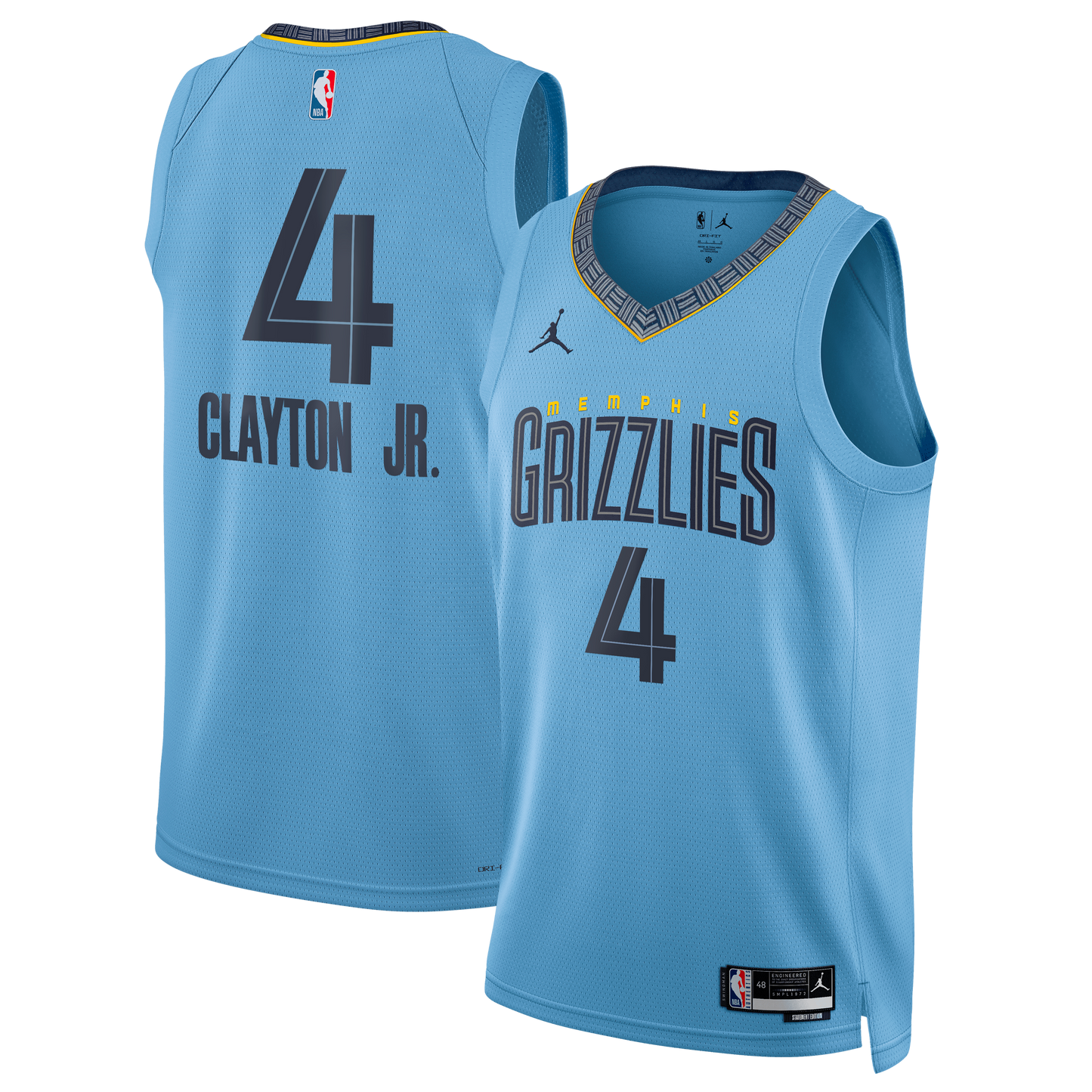 Walter Clayton Jr. Memphis Grizzlies Jordan Brand Unisex Swingman Jersey - Statement Edition - Light Blue