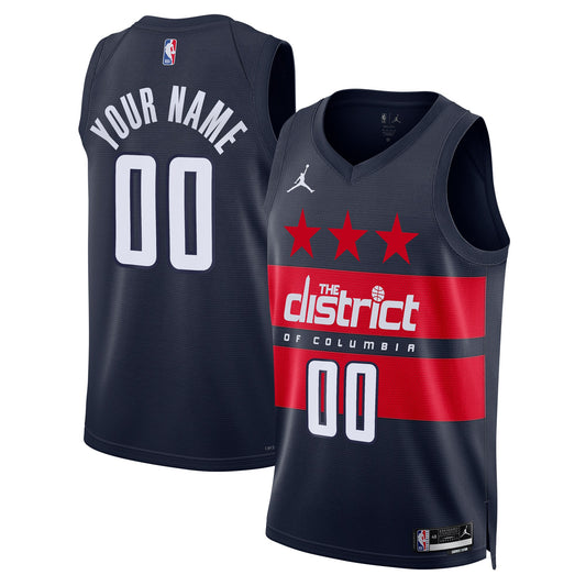 Washington Wizards Jordan Brand Unisex 2024/25 Custom Swingman Jersey - Statement Edition - Navy