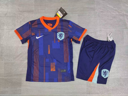 KIDS Netherlands National Team 2024 Away Kids Football Kit (Jersey + Shorts)
