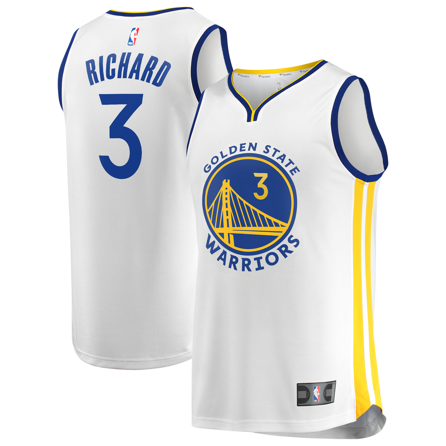 Will Richard Golden State Warriors Fanatics Fast Break Replica Jersey - White - Association Edition