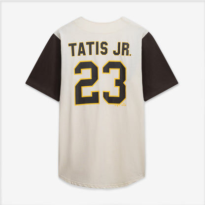 San Diego Padres Profile Big &amp;amp; Tall Two-Color Fashion Jersey - Cream/Brown