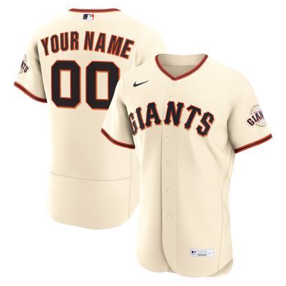 San Francisco Giants Nike Home Authentic Custom Jersey - Cream