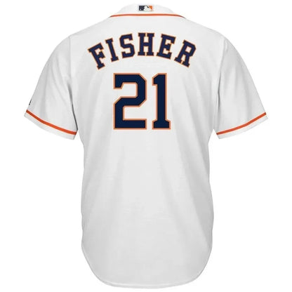 Derek Fisher Houston Astros Home Cool Base Player Jersey - White