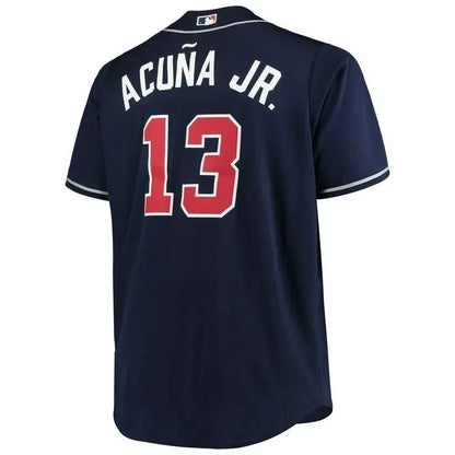 Ronald Acuna Jr. Atlanta Braves Big Tall Alternate Cool Base Player Jersey - Navy