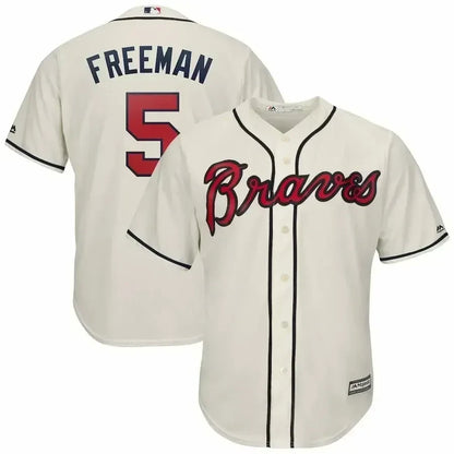 Freddie Freeman Atlanta Braves Official Cool Base Player Jersey - Cream