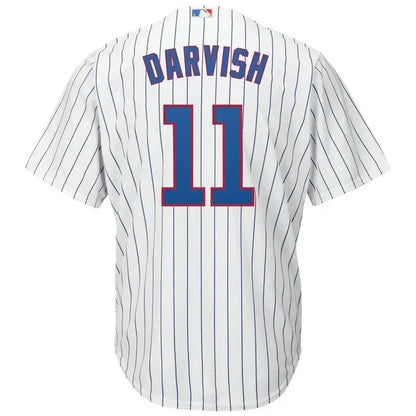 Yu Darvish Chicago Cubs Official Cool Base Player Jersey - White Royal