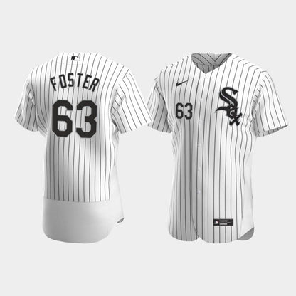 Men's Chicago White Sox 63 Matt Foster White Home Jersey Jersey