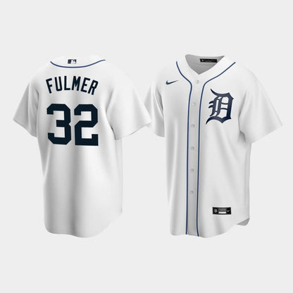 Men's Detroit Tigers 32 Michael Fulmer White Home Jersey Jersey