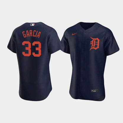 Bryan Garcia 33 Detroit Tigers Navy Alternate Jersey Jersey
