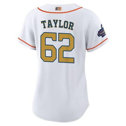 Blake Taylor 62 Houston Astros 2023 Women Jersey - White/Gold