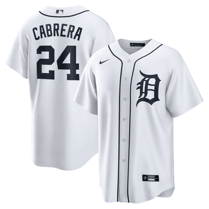Miguel Cabrera 24 Detroit Tigers Home Men Jersey - White