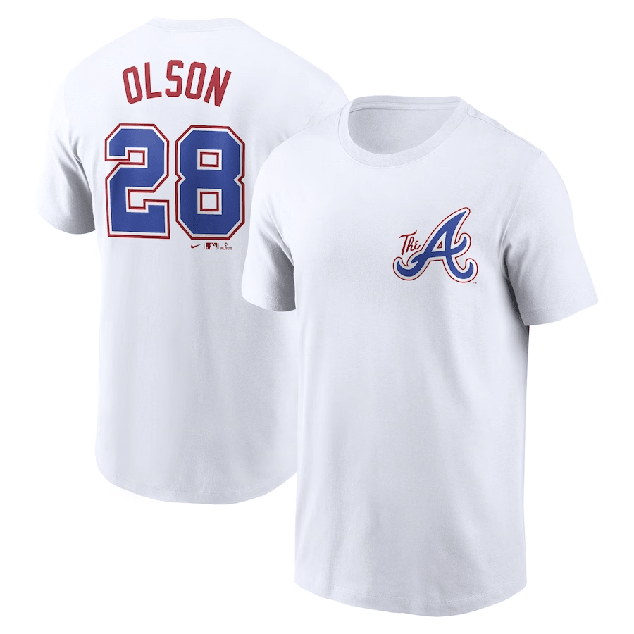 Matt Olson 28 Atlanta Braves 2023 City Connect T-Shirt - White