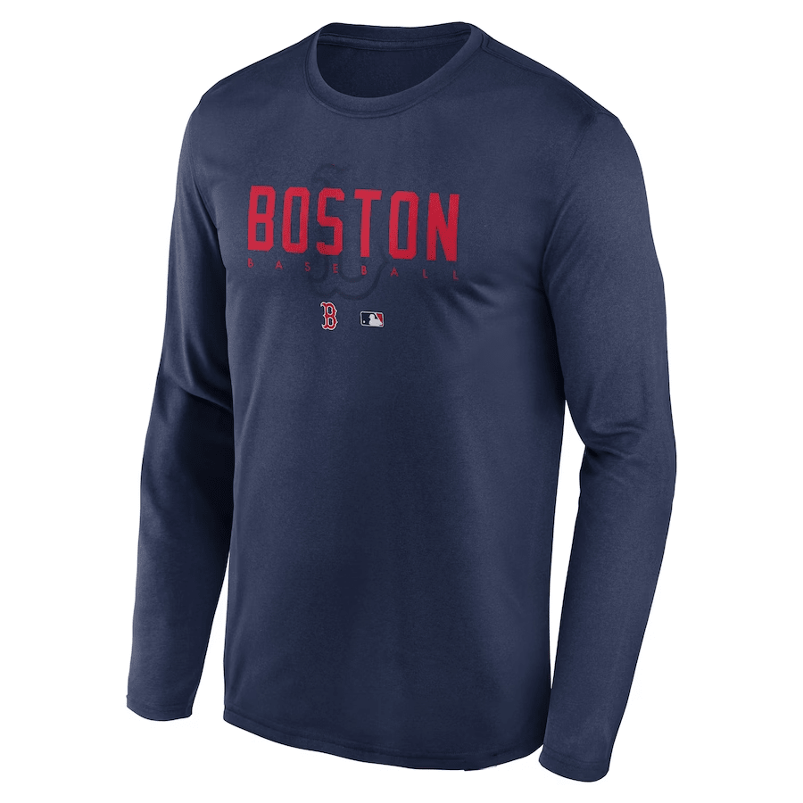 Boston Red Sox Team Logo Legend Performance Long Sleeve T-Shirt - Navy