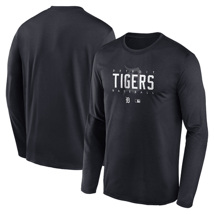 Detroit Tigers Legend Performance Long Sleeve T-Shirt - Black