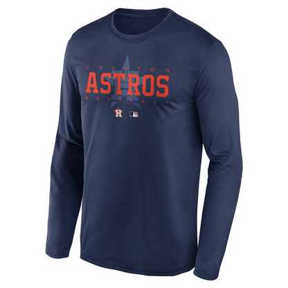 Houston Astros Team Logo Legend Performance Long Sleeve T-Shirt - Navy