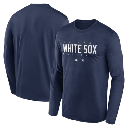 Chicago White Sox Team Logo Legend Performance Long Sleeve T-Shirt - Navy