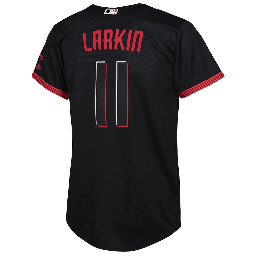 Barry Larkin 11 Cincinnati Reds Youth 2023 City Connect Jersey - Black
