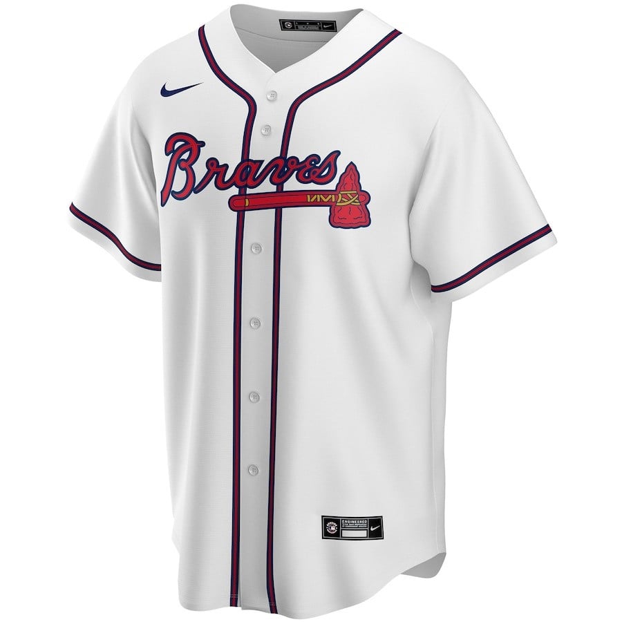 Atlanta Braves Home Custom Men Jersey - White
