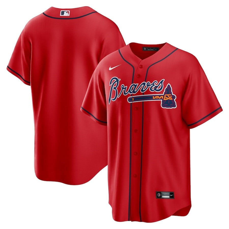 Atlanta Braves Alternate Team Men Jersey - Red