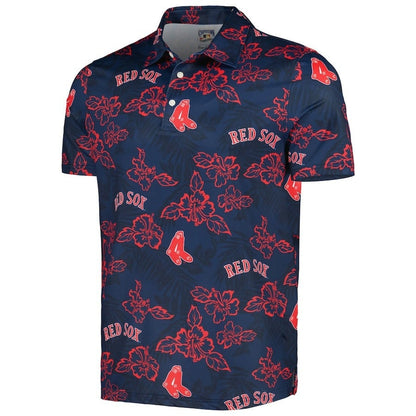 Boston Red Sox Reyn Spooner Cooperstown Collection Puamana Print Polo - Navy