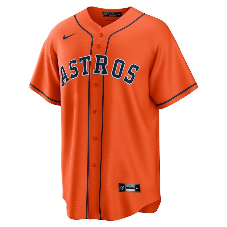 Jose Altuve 27 Houston Astros Alternate Player Name Jersey - Orange