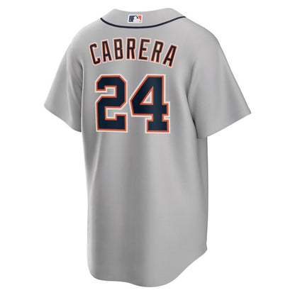 Miguel Cabrera 24 Detroit Tigers Road Player Name Jersey - Gray