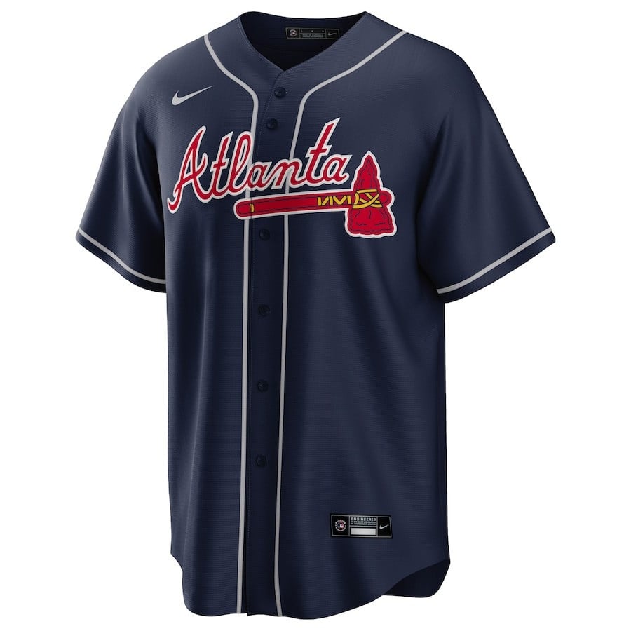 Eddie Rosario 8 Atlanta Braves Alternate Player Jersey - Navy