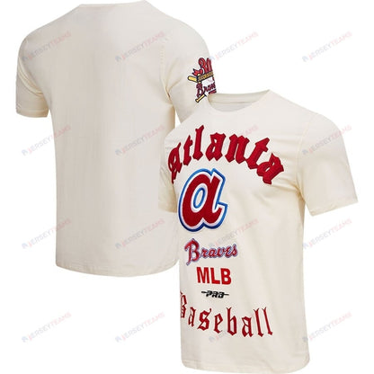Atlanta Braves Pro Basketball T-Shirt - Cream