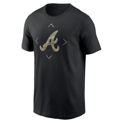 Atlanta Braves Camo Logo T-Shirt - Black
