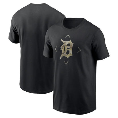 Detroit Tigers Camo Logo T-Shirt - Black