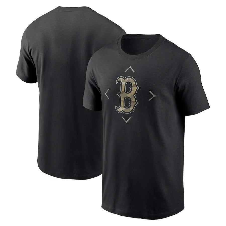 Boston Red Sox Camo Logo T-Shirt - Black