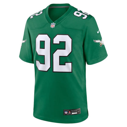 Reggie White 92 Philadelphia Eagles Alternate Game Men Jersey - Kelly Green