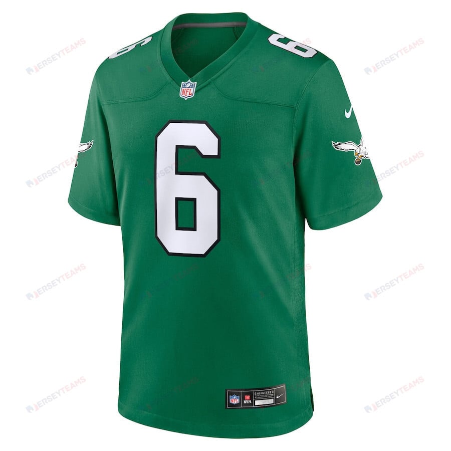 DeVonta Smith 6 Philadelphia Eagles Alternate Game YOUTH Jersey - Kelly Green