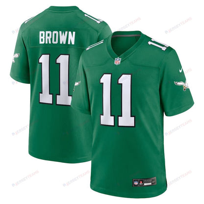 A.J. Brown 11 Philadelphia Eagles Alternate Game YOUTH Jersey - Kelly Green